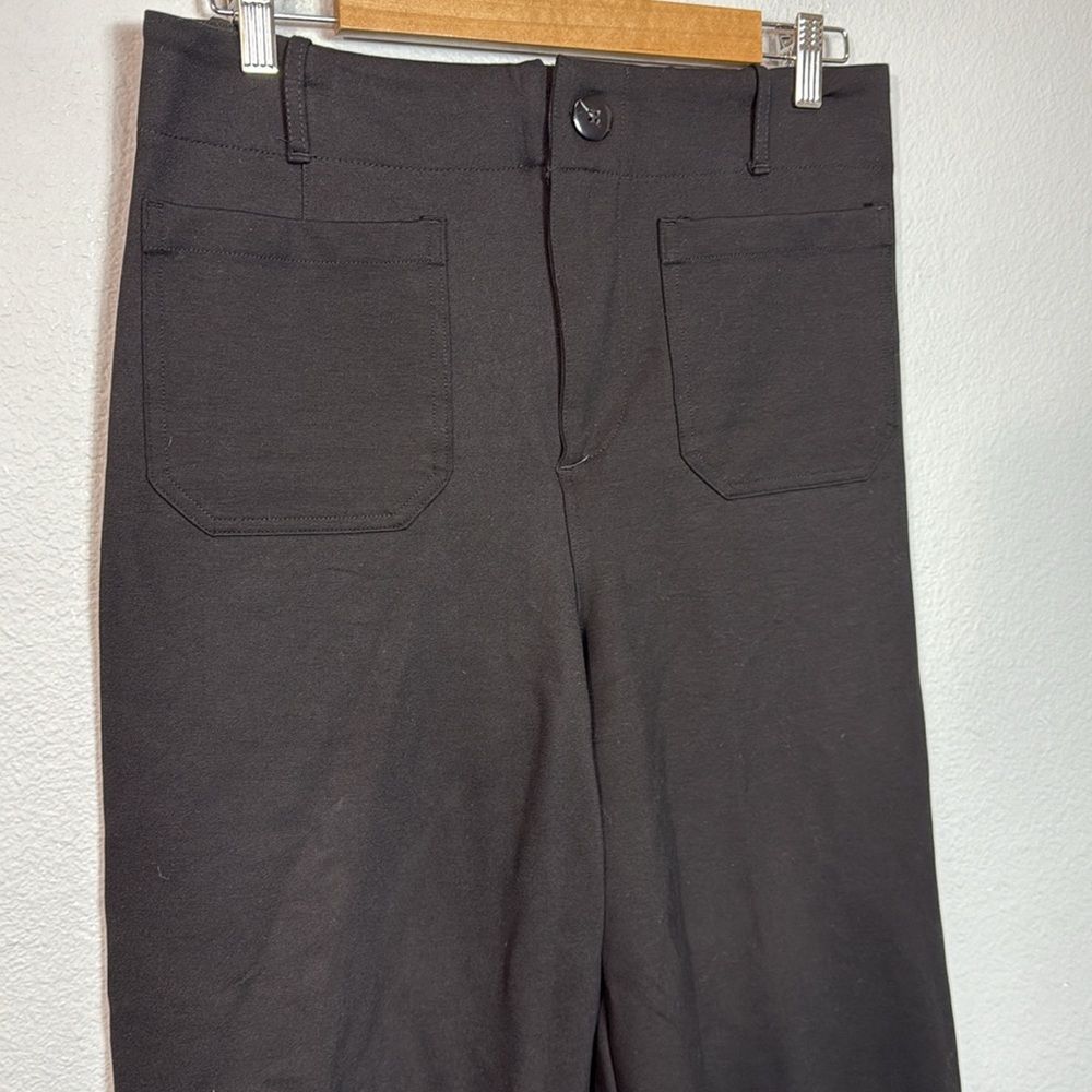 T Tahari Black‎ Cropped Wide Leg Pants